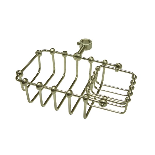 7" Riser Mount Soap Basket, Brushed Nickel
